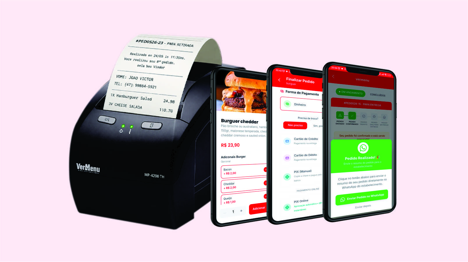 Robô de pedidos + Impressão Automática